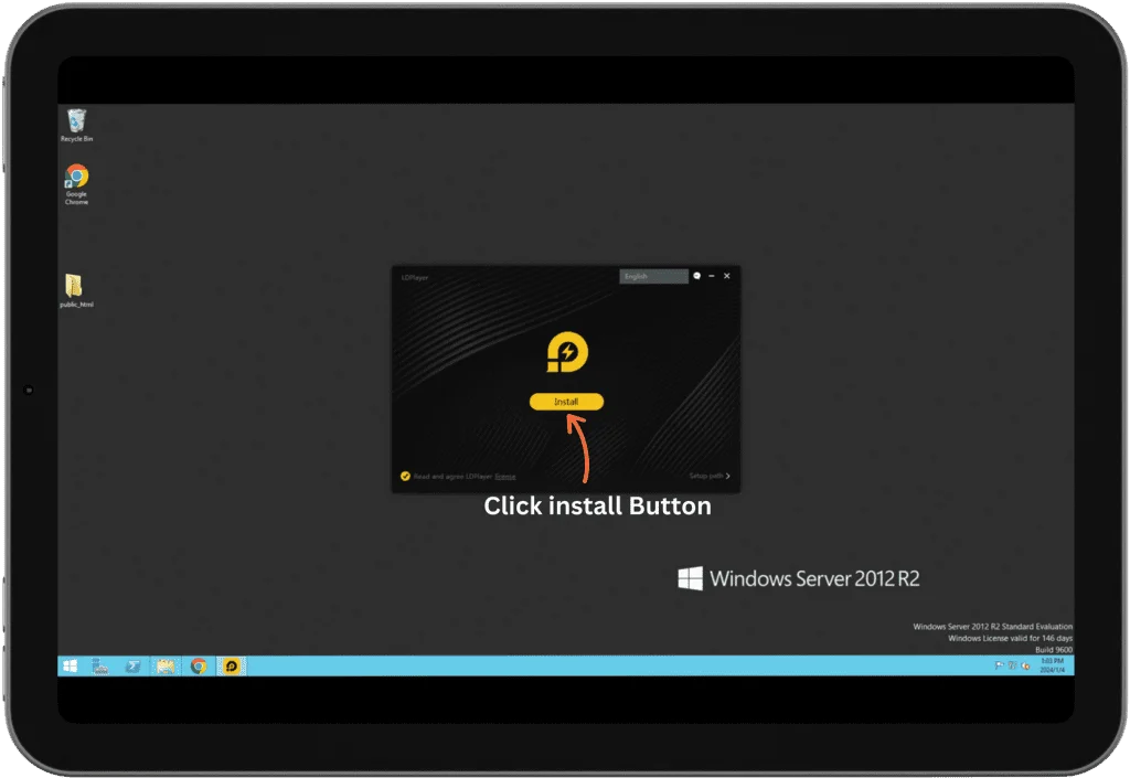 Click the install button to complete the process